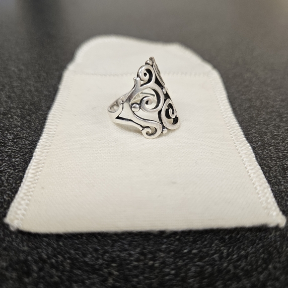 James Avery Intricate Silver Swirl Ring - Picture 2 of 7